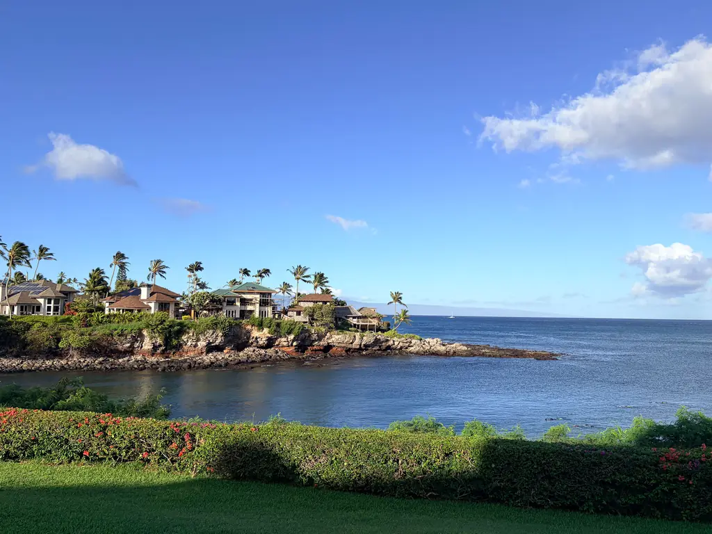 Calm blue water at Honokeana Bay near Napili in West Maui